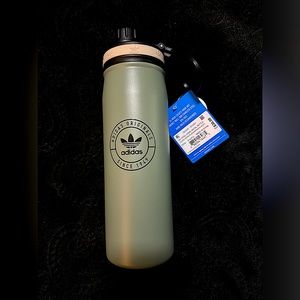 ADIDAS STEEL 600ML METAL BOTTLE SILVER GREEN/BLACK/WONDER BEIGE